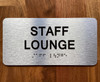 NYC STAFF LOUNGE SIGN WITH RAISED LETTERS