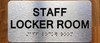 HPD STAFF LOCKER ROOM SIGN WITH RAISED LETTERS