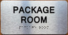 HPD PACKAGE ROOM SIGN WITH RAISED LETTERS
