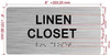 HPD LINEN CLOSET SIGN WITH RAISED LETTERS