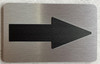 ARROW SAFETY SIGN WITH RAISED LETTERS/IMAGE INCLUDES RED ADHESIVE PAD FOR EASY INSTALLATION