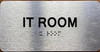 HPD IT ROOM / INFORMATION TECHNOLOGY ROOM SIGN WITH RAISED LETTERS