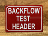 NYC BACKFLOW TEST HEADER SIGN