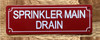 SPRINKLER MAIN DRAIN COMPLIANCE SIGN