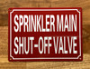 NYC SPRINKLER MAIN SHUT-OFF VALVE SIGN