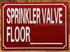 HPD SPRINKLER VALVE FLOOR NUMBER SIGN