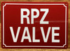 RPZ VALVE SIGN