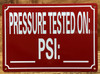 FD PRESSURE TESTED ON