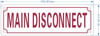 FD MAIN DISCONNECT SIGN