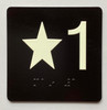 NYC ELEVATOR FLOOR NUMBER THE LEXINGTON AVE LINE (STAR 1) SIGN