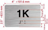 FD APT NUMBER 1K SIGN-UNIT NUMBER SIGN WITH RAISED LETTERS