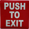 FD PUSH TO EXIT STICKER/DECAL SIGN
