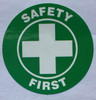HPD SAFETY FIRST ROUND WARNING STICKER