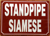 STANDPIPE SIAMESE COMPLIANCE SIGN