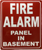 NYC FIRE ALARM PANEL IN BASEMENT SIGN