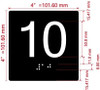 FD ELEVATOR FLOOR NUMBER THE LEXINGTON AVE LINE  (10TH FLOOR) SIGN