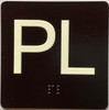 HPD ELEVATOR FLOOR NUMBER THE LEXINGTON AVE LINE (PL-PARKING LEVEL) SIGN