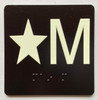 FD ELEVATOR FLOOR NUMBER THE LEXINGTON AVE LINE (STAR M- STAR MEZANINE) SIGN