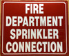 FIRE DEPARTMENT SPRINKLER CONNECTION SIGN