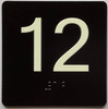 ELEVATOR FLOOR NUMBER THE LEXINGTON AVE LINE (12TH FLOOR) SIGN