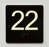 ELEVATOR FLOOR NUMBER THE LEXINGTON AVE LINE (22ND FLOOR) COMPLIANCE SIGN