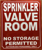 FD SPRINKLER VALVE ROOM SIGN