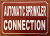 HPD AUTOMATIC SPRINKLER CONNECTION SIGN