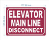 HPD ELEVATOR MAIN LINE DISCONNECT SIGN