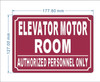 FD ELEVATOR MOTOR ROOM SIGN