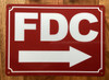 FDC RIGHT ARROW SAFETY SIGN