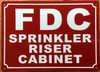 FDC SPRINKLER RISER CABINET SIGN