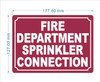 FD FIRE DEPARTMENT SPRINKLER CONNECTION SIGN