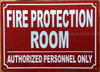 FIRE PROTECTION ROOM SIGN