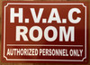 HVAC ROOM SAFETY SIGN