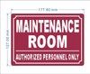 NYC MAINTENANCE ROOM SIGN