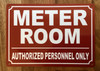 METER ROOM SAFETY SIGN