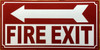 HPD FIRE EXIT SIGN WITH LEFT ARROW