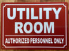 UTILITY ROOM SIGN