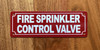 FIRE SPRINKLER CONTROL VALVE COMPLIANCE SIGN