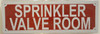 SPRINKLER VALVE ROOM HPD SIGN