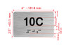 Apartment Number unit 10C Braille Sign