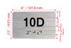 Apartment Number unit 10D Ada Sign