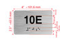 Apartment Number unit 10E Braille Sign