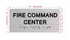 Fire Command Center Sign with Raised Letters & Grade 2 Hpd Sign
