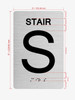Stair S Sign with Raised Letters & Grade 2 Hpd Sign