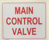 SIGNAGE MAIN CONTROL VALVE