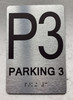 FLOOR P3 - PARKING 3 Braille Sign