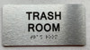 TRASH ROOM Sign