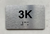 APT# 3K SILVER Safety Sign