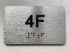 APT# 4F SILVER Safety Sign